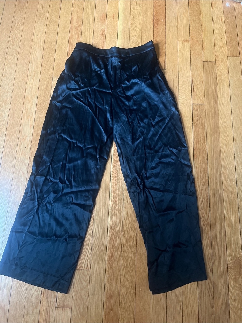 Madewell Black Satin Pants - Medium
